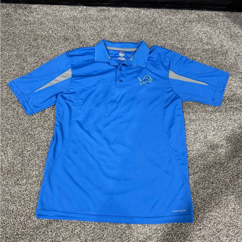 Nike Blue Detroit Lions Polo Shirt